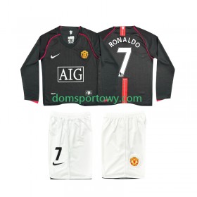 Koszulka Manchester United Ronaldo 7 2007 2008 Retro Dziecięcy Wyjazdowe Koszulki Piłkarskie Długi Rękaw